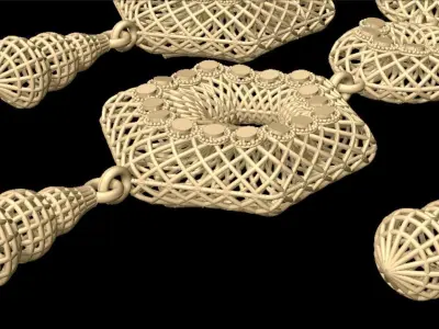 A UNIQUE PRINTABLE GOLD LOCKET SET DESIGN 3D print model