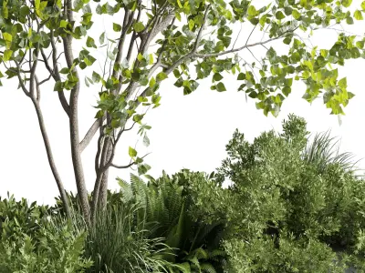 Outdoor plant box 146 garden concrete dirty box pot Low-poly 3D model