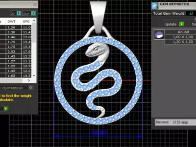 Snake Pendant New 3D print model