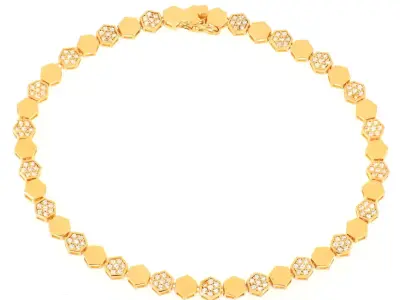 HexaTennis Gold Bracelet Luxury 3D Gourmette Model 3D print model