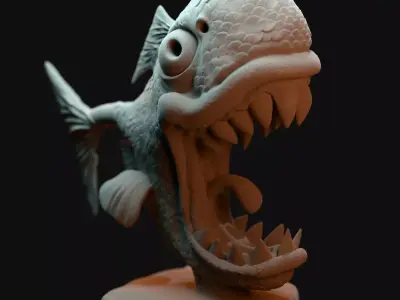 3d funny fish model 3D print model