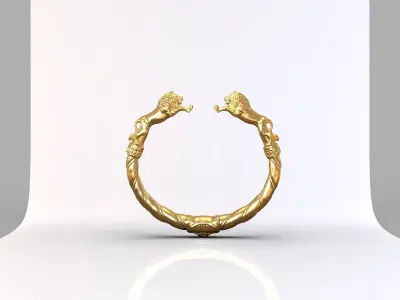 Lion Braclete 3D print model