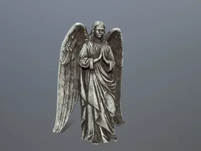 Angel Statue  4 Low-poly 3D model