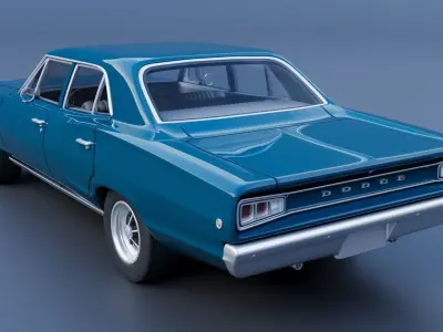 Dodge Coronet 4 Door 1968 3D print model