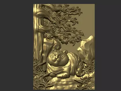 tiger cute 3D print model buy