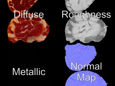D Ribeye Steak Model Pack for Culinary Visualizations Low-poly 3D model