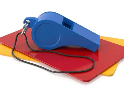 Whistle and Color Card Low-poly 3D model