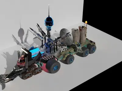 Military-  HYBRID SNOW TRUCK 3D model