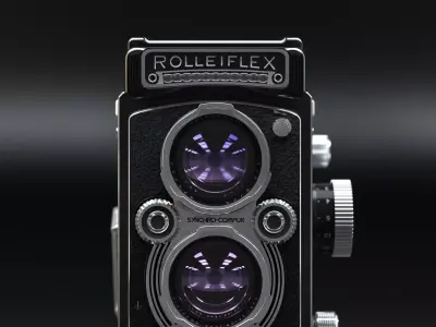 Rolleiflex camera retro 3D model