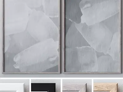 Set of large wall paintings  535 3D model