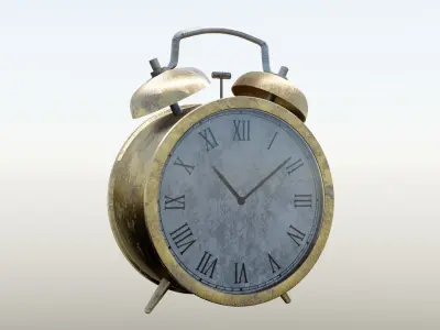 Old alarm clock Free 3D model