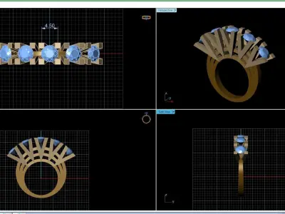  diamond ring 3D model