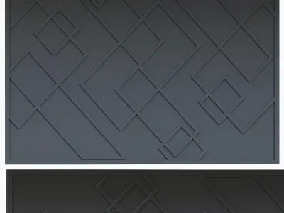 Wall 3D panel 06 3D model