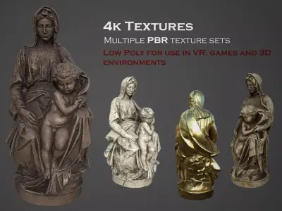 Madonna of Bruges Low-poly 3D model