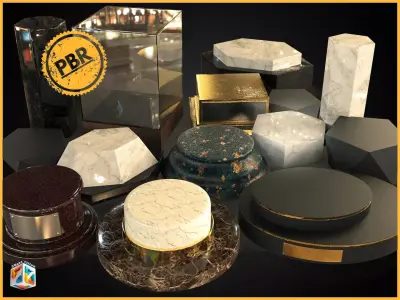 Trophy bases Mega sale Pack Award Bases 3D Model Collection