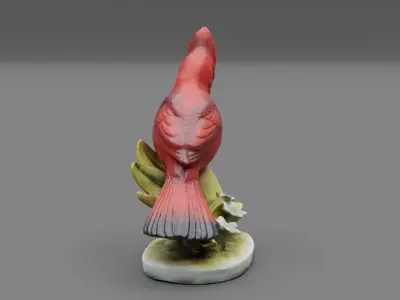 Northern Cardinalis bird Low-poly 3D model