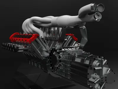 nilu27 engine 3D print model