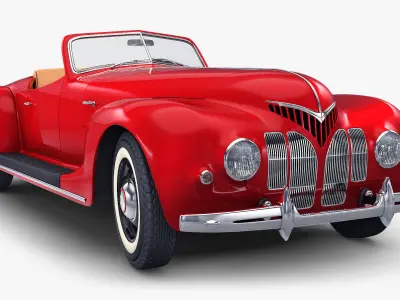 Generic Cabriolet Retro Car v 1 3D model