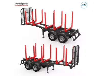 Trailer for Carrying Logs 3D print model