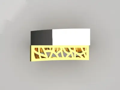 Wide two-tone ring Islamic design model gr0093 3D print model