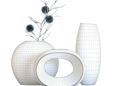 Crate and Barrel Alura Vases 3D model