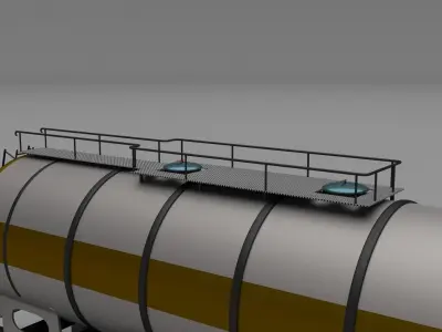 Train tanker car 3D model
