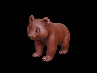 Panda Animal Sculpture 3D print model buy