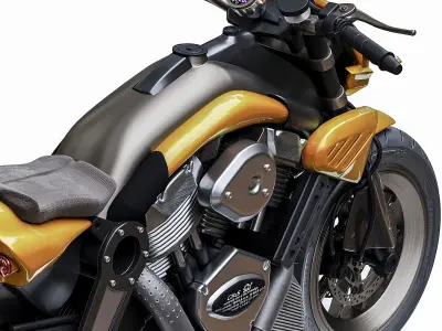 CRS Duu Motorcycles Start at Low-poly 3D model