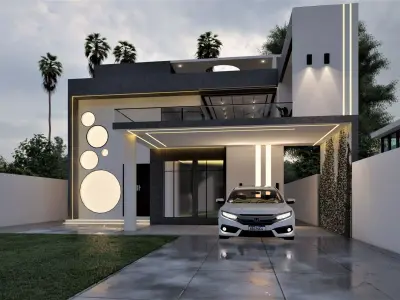 Modern Contemporary House 3D Model - SketchUp  AutoCAD  3D model