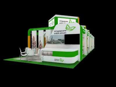 Singapore Education Exhibition 6 x 24 booth 3D model