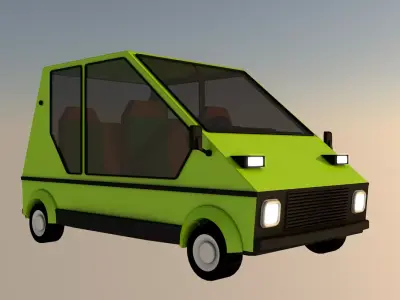 Cartoon car  Low-poly 3D model