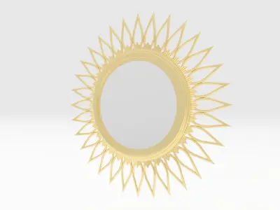 Mirror 2 gold sunburst 3D model