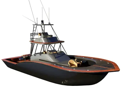 Jarrett Bay 46 - Game Asset Low-poly 3D model