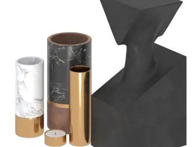 Luxury home decor accessories 3D model