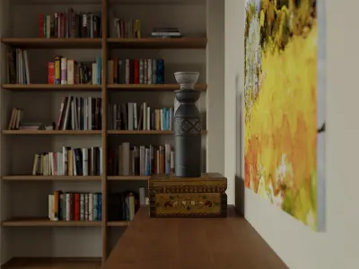 modern living room dining room interior scenes 46 3D model