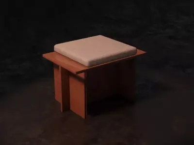 Seater - Frank llyod Wright Free low-poly 3D model