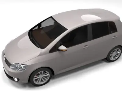 GOLF 6 PLUS LOWPOLY Low-poly 3D model