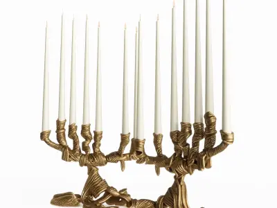 Sebastian Brajkovic Candelabrum Dancing queen Low-poly 3D model