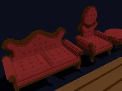 Props Pack - 3D Voxel Interior Models Low-poly 3D model