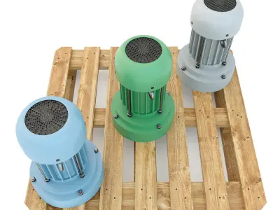 Machine tool vertical Electric Motor 3D model