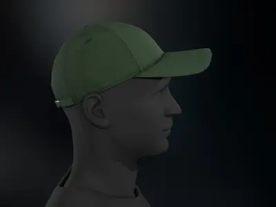 Green Basketball Hat Low-poly 3D model