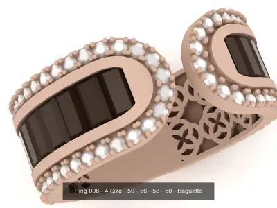 Luxury jewelry Set Ring-Bracelet-Pendant-Earring-Stl-Obj-FBX-3DM 3D Model Pack