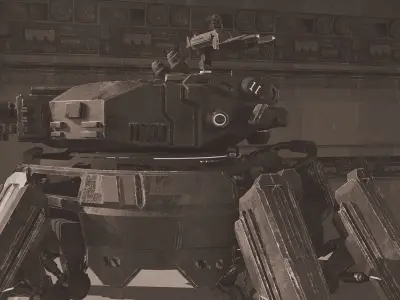 Hard surface cannon FBX  Free low-poly 3D model