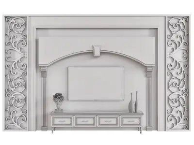 TV Wall 11 3D model