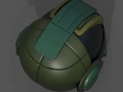 Helmet 3d safety isolated fantasy futuristic  Low-poly 3D model