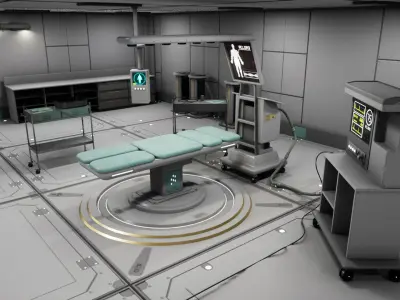 SciFi Space Medical Room 3D model