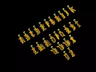 Luxury 3D Alphabet Pendant Collection 3D print model