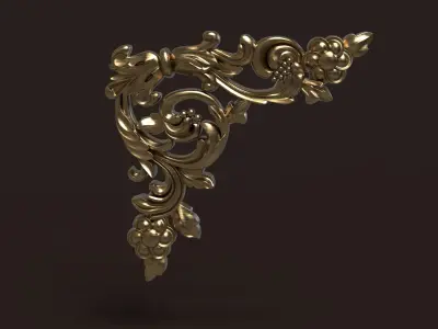 flow Carving wood decoration 3D model