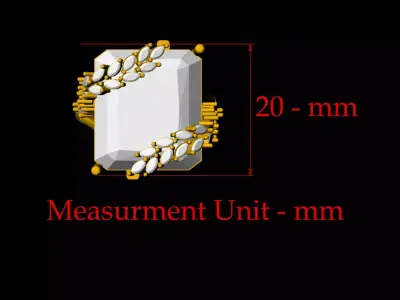 Unique Women Ring - 0037 3D print model