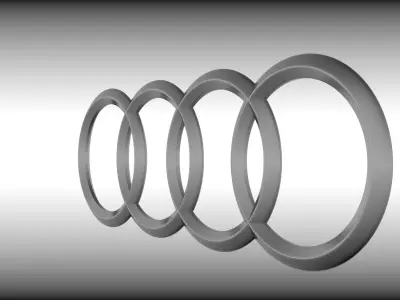 Audi logo 3D model